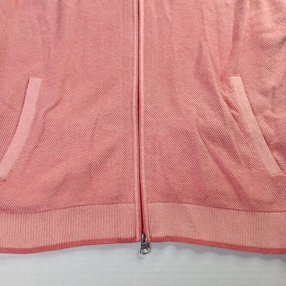Tommy Bahama Coolside Island Zone Full Zip Vest Men's L Shellrossa Heather Pink - Picture 2 of 9